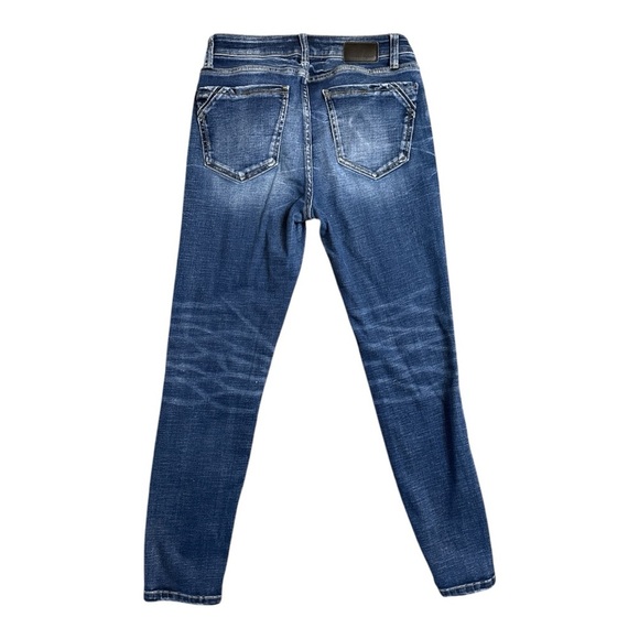 Blue Skinny Jeans with Distressed Details - Picture 6 of 6
